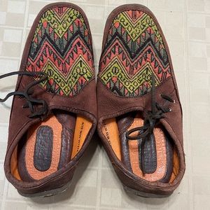 Born Leather Moccasin  Slip On Laced Shoes Size 8‎ Women’s Handcrafted Mexico